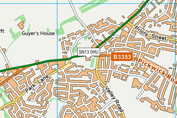 SN13 0HU map - OS VectorMap District (Ordnance Survey)