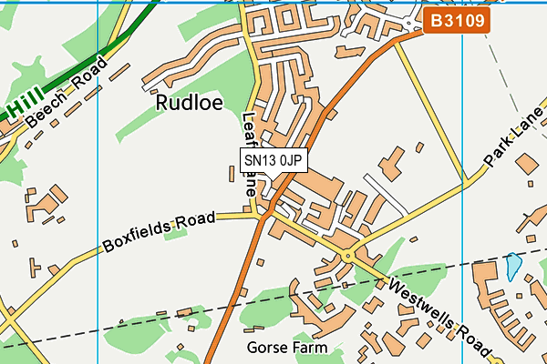 SN13 0JP map - OS VectorMap District (Ordnance Survey)