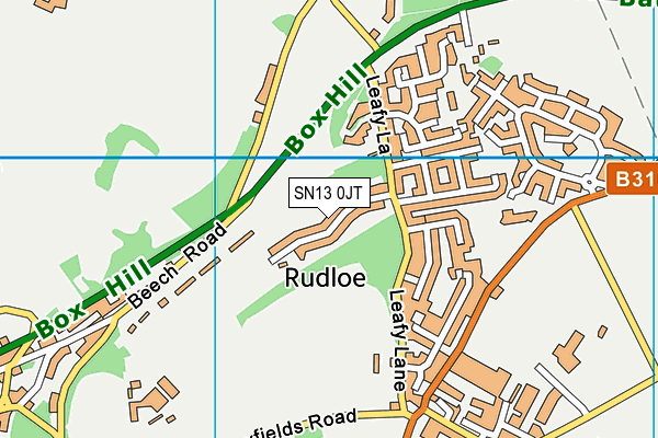 SN13 0JT map - OS VectorMap District (Ordnance Survey)