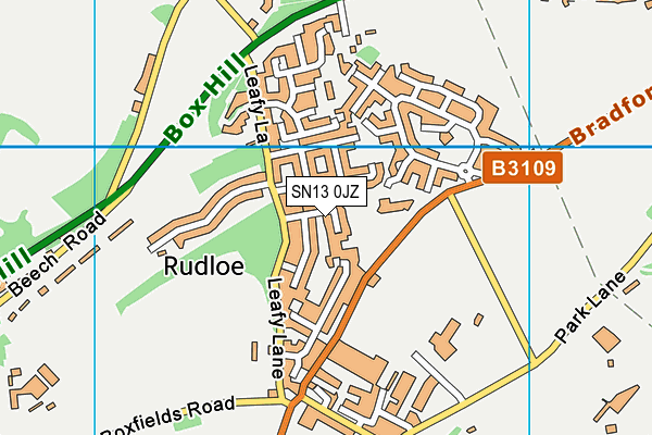 SN13 0JZ map - OS VectorMap District (Ordnance Survey)