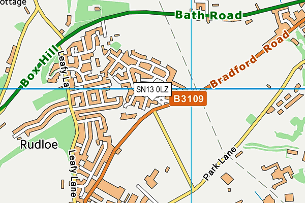 Rudloe Recreation Ground (Closed) map (SN13 0LZ) - OS VectorMap District (Ordnance Survey)