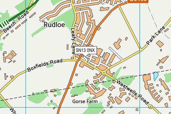 SN13 0NX map - OS VectorMap District (Ordnance Survey)