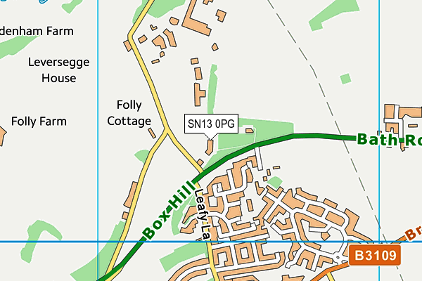 SN13 0PG map - OS VectorMap District (Ordnance Survey)