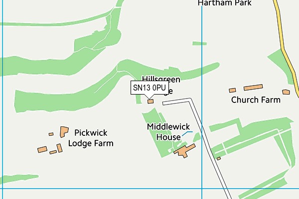 SN13 0PU map - OS VectorMap District (Ordnance Survey)