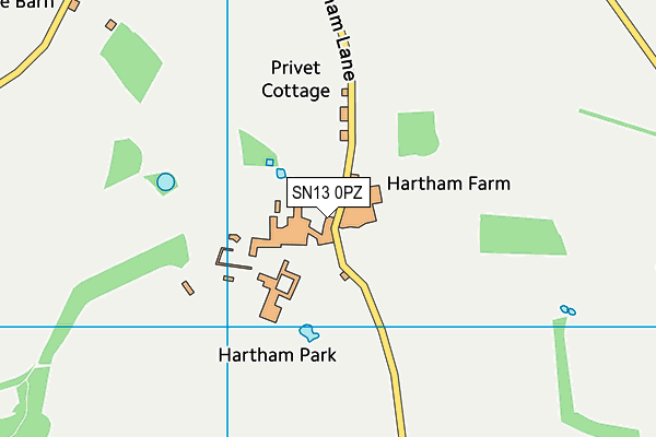 SN13 0PZ map - OS VectorMap District (Ordnance Survey)