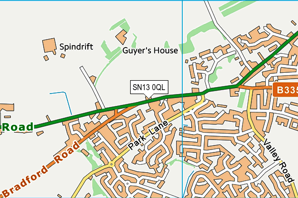 SN13 0QL map - OS VectorMap District (Ordnance Survey)