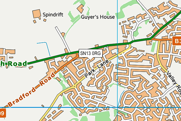 SN13 0RG map - OS VectorMap District (Ordnance Survey)