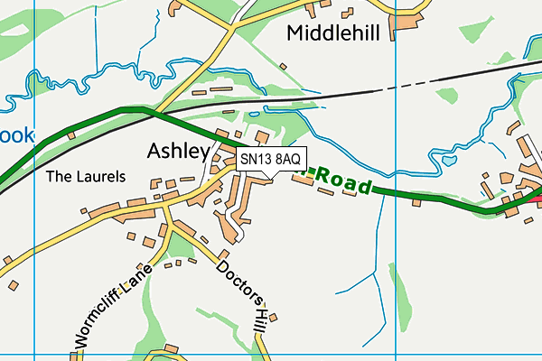 SN13 8AQ map - OS VectorMap District (Ordnance Survey)