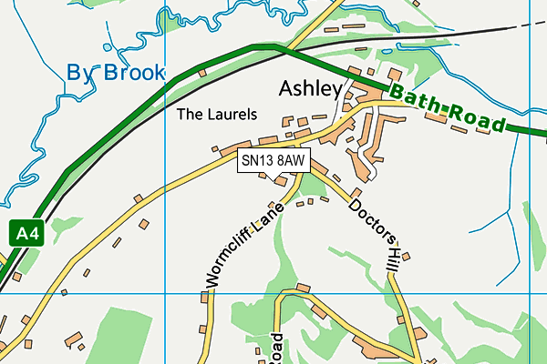 SN13 8AW map - OS VectorMap District (Ordnance Survey)