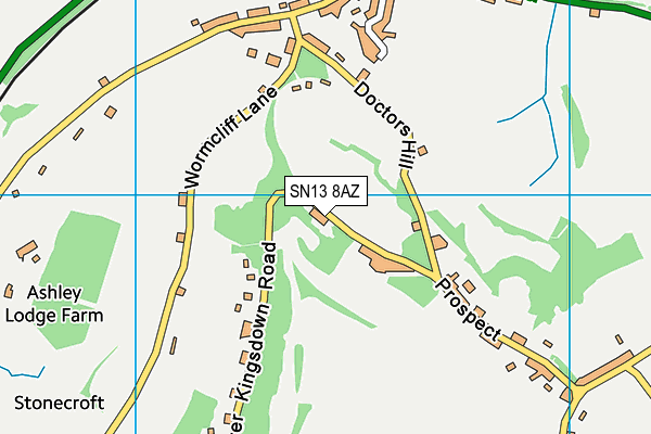 SN13 8AZ map - OS VectorMap District (Ordnance Survey)