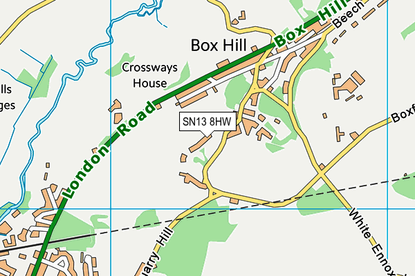 SN13 8HW map - OS VectorMap District (Ordnance Survey)