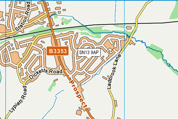 SN13 9AP map - OS VectorMap District (Ordnance Survey)