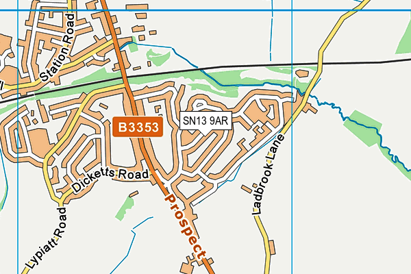 SN13 9AR map - OS VectorMap District (Ordnance Survey)