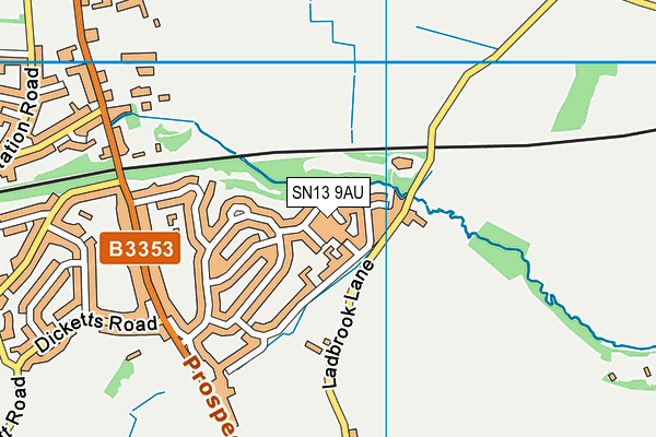 SN13 9AU map - OS VectorMap District (Ordnance Survey)