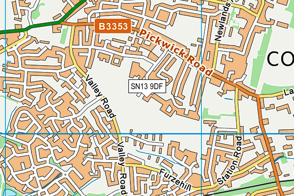 The Corsham School map (SN13 9DF) - OS VectorMap District (Ordnance Survey)