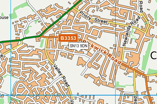 Springfield Community Campus map (SN13 9DN) - OS VectorMap District (Ordnance Survey)