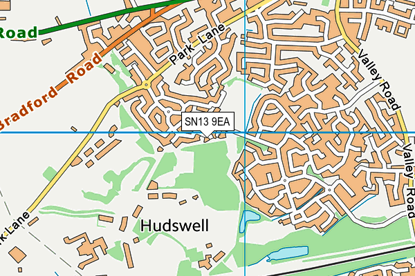 SN13 9EA map - OS VectorMap District (Ordnance Survey)