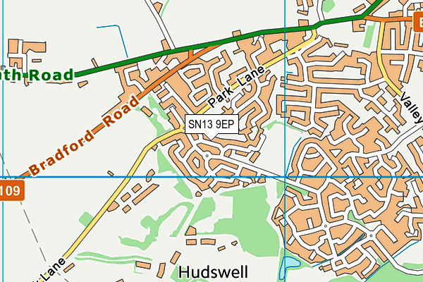 SN13 9EP map - OS VectorMap District (Ordnance Survey)