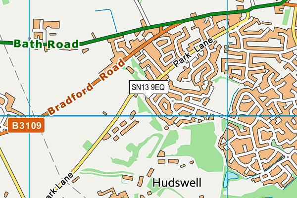 SN13 9EQ map - OS VectorMap District (Ordnance Survey)