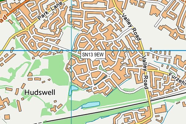 SN13 9EW map - OS VectorMap District (Ordnance Survey)