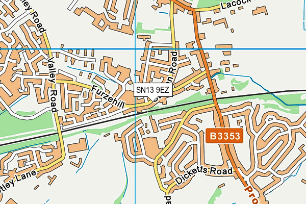 SN13 9EZ map - OS VectorMap District (Ordnance Survey)