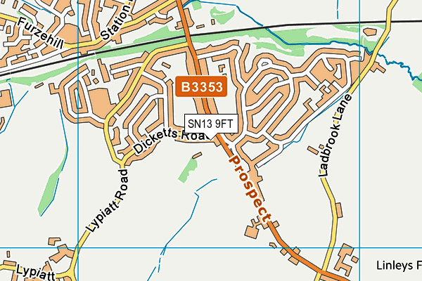 SN13 9FT map - OS VectorMap District (Ordnance Survey)