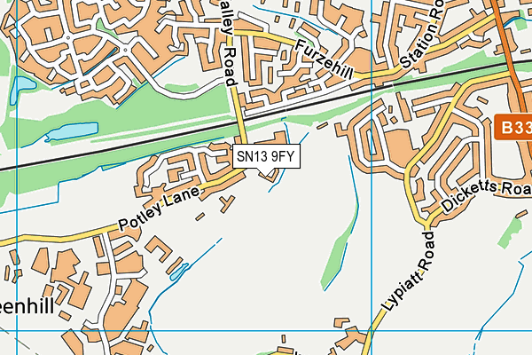 SN13 9FY map - OS VectorMap District (Ordnance Survey)