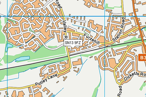 SN13 9FZ map - OS VectorMap District (Ordnance Survey)