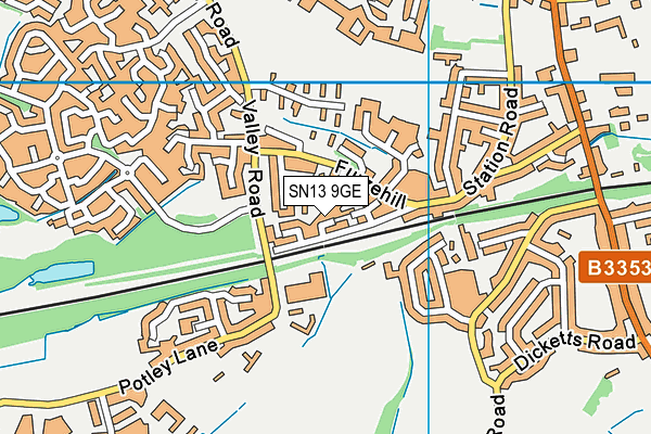 SN13 9GE map - OS VectorMap District (Ordnance Survey)