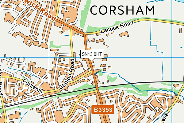 SN13 9HT map - OS VectorMap District (Ordnance Survey)