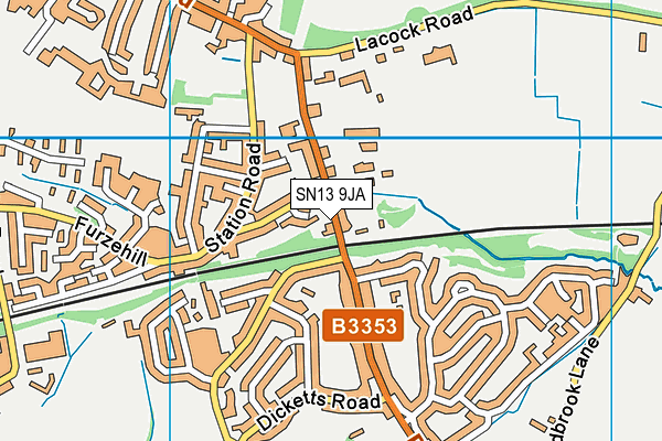 SN13 9JA map - OS VectorMap District (Ordnance Survey)