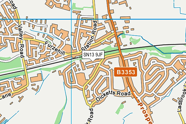 SN13 9JF map - OS VectorMap District (Ordnance Survey)