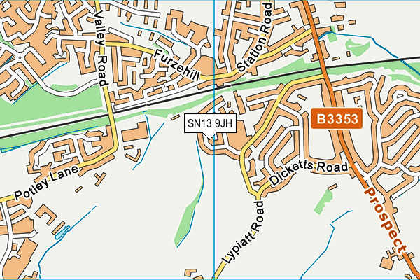 SN13 9JH map - OS VectorMap District (Ordnance Survey)