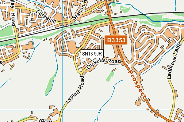 SN13 9JR map - OS VectorMap District (Ordnance Survey)