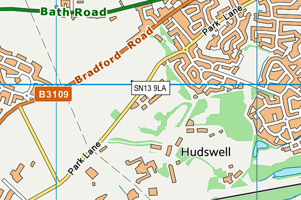 SN13 9LA map - OS VectorMap District (Ordnance Survey)