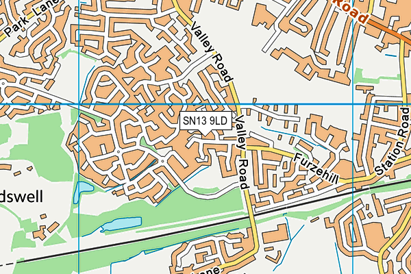 SN13 9LD map - OS VectorMap District (Ordnance Survey)