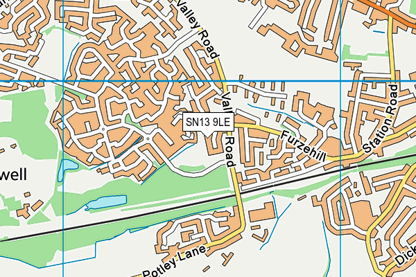 SN13 9LE map - OS VectorMap District (Ordnance Survey)