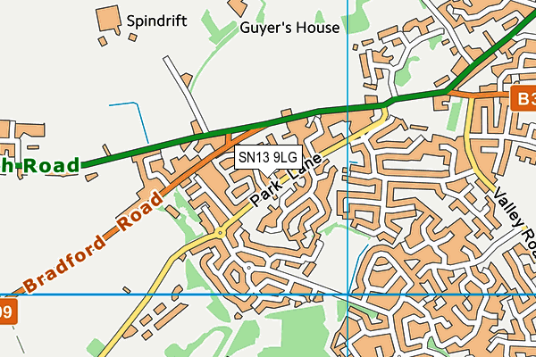 SN13 9LG map - OS VectorMap District (Ordnance Survey)