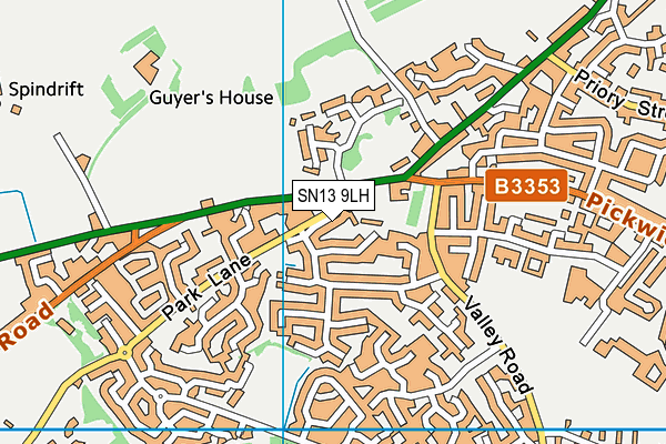 SN13 9LH map - OS VectorMap District (Ordnance Survey)