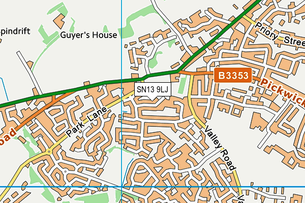 SN13 9LJ map - OS VectorMap District (Ordnance Survey)