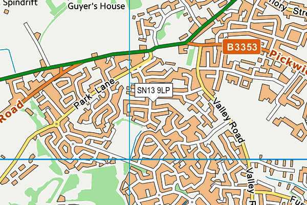 SN13 9LP map - OS VectorMap District (Ordnance Survey)