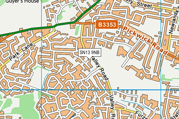 SN13 9NB map - OS VectorMap District (Ordnance Survey)