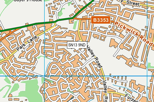 SN13 9ND map - OS VectorMap District (Ordnance Survey)