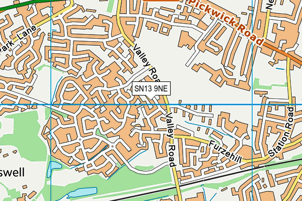 SN13 9NE map - OS VectorMap District (Ordnance Survey)