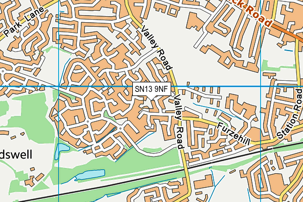 SN13 9NF map - OS VectorMap District (Ordnance Survey)