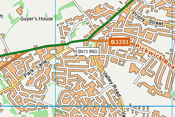 SN13 9NG map - OS VectorMap District (Ordnance Survey)