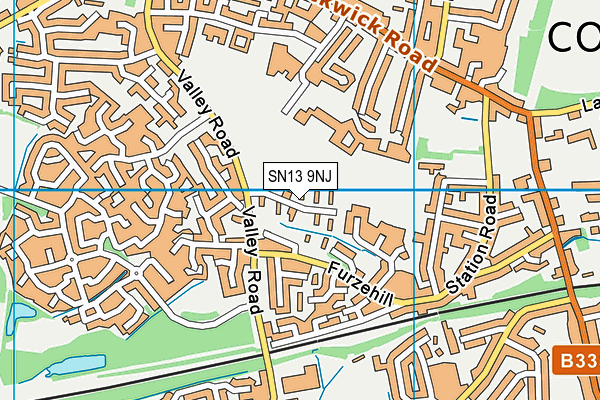 SN13 9NJ map - OS VectorMap District (Ordnance Survey)
