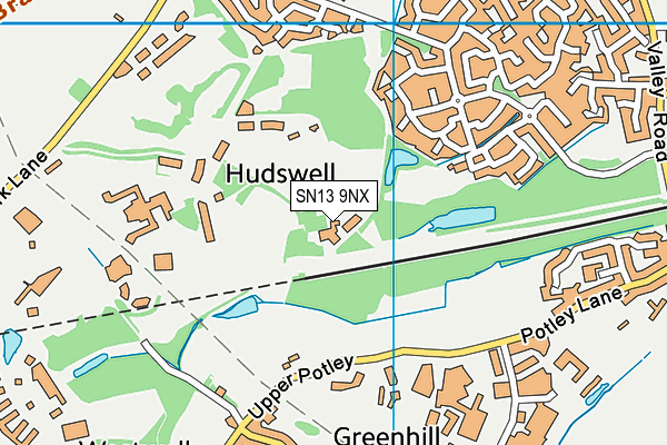 SN13 9NX map - OS VectorMap District (Ordnance Survey)