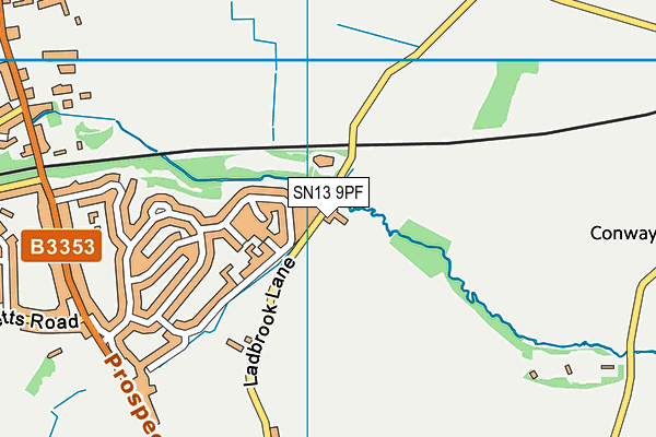 SN13 9PF map - OS VectorMap District (Ordnance Survey)