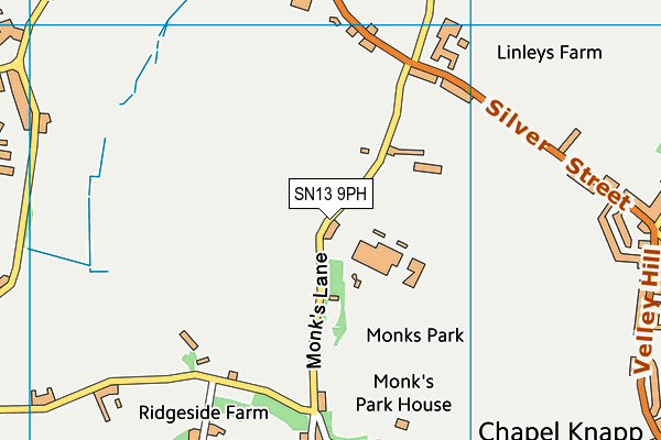 SN13 9PH map - OS VectorMap District (Ordnance Survey)